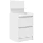 Mesilla de noche con 2 cajones blanca 38x34x80 cm de , Mesitas de noche - Ref: Foro24-861355, Precio: 55,20 €, Descuento: %