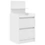 Nachttisch mit 2 weißen Schubladen 38x34x80 cm. von , Nachttische - Ref: Foro24-861355, Preis: 55,20 €, Rabatt: %