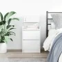 Nachttisch mit 2 weißen Schubladen 38x34x80 cm. von , Nachttische - Ref: Foro24-861355, Preis: 55,20 €, Rabatt: %