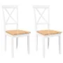 Esszimmerstühle, 2 Stück Massivholz aus weißem Kautschuk von , Essstühle - Ref: Foro24-4102406, Preis: 116,28 €, Rabatt: %
