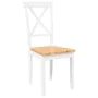 Sillas de comedor 2 unidades madera maciza de caucho blanco de , Sillas de comedor - Ref: Foro24-4102406, Precio: 116,24 €, D...
