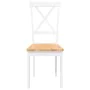 Sillas de comedor 2 unidades madera maciza de caucho blanco de , Sillas de comedor - Ref: Foro24-4102406, Precio: 116,24 €, D...