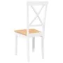 Esszimmerstühle, 2 Stück Massivholz aus weißem Kautschuk von , Essstühle - Ref: Foro24-4102406, Preis: 116,28 €, Rabatt: %