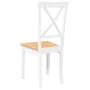 Sillas de comedor 2 unidades madera maciza de caucho blanco de , Sillas de comedor - Ref: Foro24-4102406, Precio: 116,24 €, D...