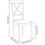 Esszimmerstühle, 2 Stück Massivholz aus weißem Kautschuk von , Essstühle - Ref: Foro24-4102406, Preis: 116,28 €, Rabatt: %