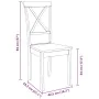 Sillas de comedor 2 unidades madera maciza de caucho blanco de , Sillas de comedor - Ref: Foro24-4102406, Precio: 116,24 €, D...