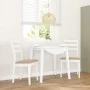 Dining chairs with cushions 2 units solid white rubber wood by , dining chairs - Ref: Foro24-4102522, Price: 132,53 €, Discou...