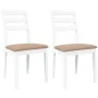 Dining chairs with cushions 2 units solid white rubber wood by , dining chairs - Ref: Foro24-4102522, Price: 132,53 €, Discou...