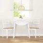 Sillas de comedor con cojines 2uds madera maciza blanco caucho de , Sillas de comedor - Ref: Foro24-4102522, Precio: 132,53 €...