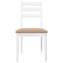 Sillas de comedor con cojines 2uds madera maciza blanco caucho de , Sillas de comedor - Ref: Foro24-4102522, Precio: 132,53 €...