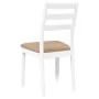 Dining chairs with cushions 2 units solid white rubber wood by , dining chairs - Ref: Foro24-4102522, Price: 132,53 €, Discou...