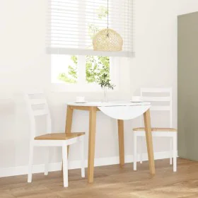 Esszimmerstühle, 2 Stück Massivholz aus weißem Kautschuk von , Essstühle - Ref: Foro24-4102520, Preis: 137,61 €, Rabatt: %