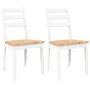 Esszimmerstühle, 2 Stück Massivholz aus weißem Kautschuk von , Essstühle - Ref: Foro24-4102520, Preis: 137,61 €, Rabatt: %