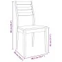 Esszimmerstühle, 2 Stück Massivholz aus weißem Kautschuk von , Essstühle - Ref: Foro24-4102520, Preis: 137,61 €, Rabatt: %