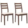 Sillas de comedor con cojines 2 uds madera maciza marrón caucho de , Sillas de comedor - Ref: Foro24-4102515, Precio: 132,53 ...