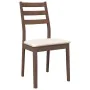 Sillas de comedor con cojines 2 uds madera maciza marrón caucho de , Sillas de comedor - Ref: Foro24-4102515, Precio: 132,53 ...