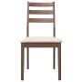 Sillas de comedor con cojines 2 uds madera maciza marrón caucho de , Sillas de comedor - Ref: Foro24-4102515, Precio: 132,53 ...