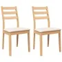 Dining chairs with cushions 2 units solid natural rubberwood by , dining chairs - Ref: Foro24-4102517, Price: 132,53 €, Disco...