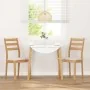 Dining chairs with cushions 2 units solid natural rubberwood by , dining chairs - Ref: Foro24-4102517, Price: 132,53 €, Disco...