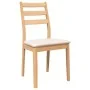 Dining chairs with cushions 2 units solid natural rubberwood by , dining chairs - Ref: Foro24-4102517, Price: 132,53 €, Disco...