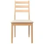 Sillas de comedor con cojines 2uds madera maciza natural caucho de , Sillas de comedor - Ref: Foro24-4102517, Precio: 132,53 ...