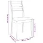 Dining chairs with cushions 2 units solid natural rubberwood by , dining chairs - Ref: Foro24-4102517, Price: 132,53 €, Disco...