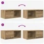 TV-Möbel 2 Stück Eichenholz Handwerkskunst 60x31x25,5 cm von , TV-Möbel - Ref: Foro24-861453, Preis: 63,03 €, Rabatt: %