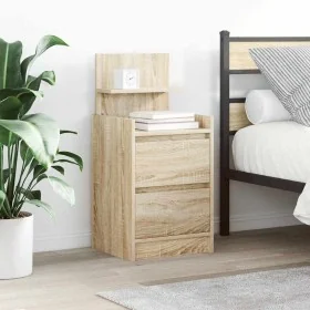 Nachttische mit 2 Schubladen 2 Stück Sonoma-Eiche 38x34x80 cm von , Nachttische - Ref: Foro24-861360, Preis: 100,07 €, Rabatt: %