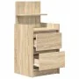 Bedside tables with 2 drawers 2 units Sonoma oak 38x34x80 cm by , Nightstands - Ref: Foro24-861360, Price: 100,07 €, Discount: %