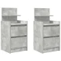 Nachttische mit 2 Schubladen, 2 Stück, Betongrau, 38x34x80 cm. von , Nachttische - Ref: Foro24-861362, Preis: 96,28 €, Rabatt: %