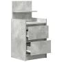 Nachttische mit 2 Schubladen, 2 Stück, Betongrau, 38x34x80 cm. von , Nachttische - Ref: Foro24-861362, Preis: 96,28 €, Rabatt: %