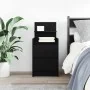 Black bedside table with 2 drawers, 38x34x80 cm by , Nightstands - Ref: Foro24-861357, Price: 57,72 €, Discount: %