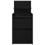 Black bedside table with 2 drawers, 38x34x80 cm by , Nightstands - Ref: Foro24-861357, Price: 57,72 €, Discount: %