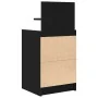 Black bedside table with 2 drawers, 38x34x80 cm by , Nightstands - Ref: Foro24-861357, Price: 57,72 €, Discount: %