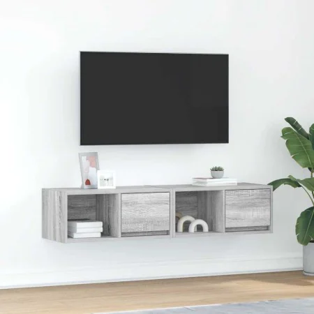TV furniture 2 units engineered wood Sonoma gray 60x31x25.5 cm by , TV Furniture - Ref: Foro24-861447, Price: 64,86 €, Discou...
