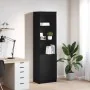 Aparador alto roble negro 50x35x180 cm madera de ingeniería by , Sideboards - Ref: Foro24-3328463, Price: 110,41 €, Discount: %