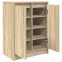 Zapatero roble Sonoma 57x34x76 cm Madera de ingeniería de , Zapateros y organizadores de calzado - Ref: Foro24-861870, Precio...