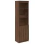 Aparador alto roble marrón 50x35x180 cm madera de ingeniería von , Sideboards - Ref: Foro24-3328468, Preis: 109,13 €, Rabatt: %