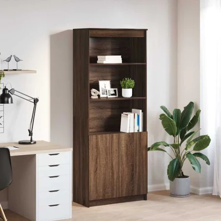 Aparador alto madera de ingeniería marrón roble 70x35x180 cm by , Sideboards - Ref: Foro24-3328477, Price: 123,50 €, Discount: %