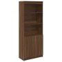 Aparador alto madera de ingeniería marrón roble 70x35x180 cm by , Sideboards - Ref: Foro24-3328477, Price: 123,50 €, Discount: %