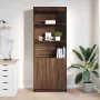 Aparador alto madera de ingeniería marrón roble 70x35x180 cm by , Sideboards - Ref: Foro24-3328477, Price: 123,50 €, Discount: %