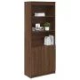 Aparador alto madera de ingeniería marrón roble 70x35x180 cm by , Sideboards - Ref: Foro24-3328477, Price: 123,50 €, Discount: %