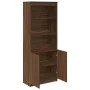 Aparador alto madera de ingeniería marrón roble 70x35x180 cm by , Sideboards - Ref: Foro24-3328477, Price: 123,50 €, Discount: %