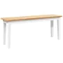 Bank 110 cm Massivholz weißer Kautschuk von , Ess- und Küchenbänke - Ref: Foro24-4102607, Preis: 80,08 €, Rabatt: %