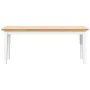 Bank 110 cm Massivholz weißer Kautschuk von , Ess- und Küchenbänke - Ref: Foro24-4102607, Preis: 80,08 €, Rabatt: %