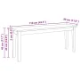 Bank 110 cm Massivholz weißer Kautschuk von , Ess- und Küchenbänke - Ref: Foro24-4102607, Preis: 80,08 €, Rabatt: %