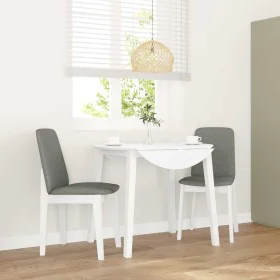 Esszimmerstühle mit Kissen, 2 Stück Massivholz, weißer Kautschuk von , Essstühle - Ref: Foro24-4102446, Preis: 121,99 €, Raba...
