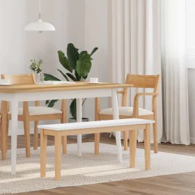 Bank 110 cm Massivholz Kautschuk von , Ess- und Küchenbänke - Ref: Foro24-4102605, Preis: 78,82 €, Rabatt: %