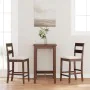 Bar stools with 2 solid wood brown rubber cushions by , Kitchen stools - Ref: Foro24-4102555, Price: 134,84 €, Discount: %
