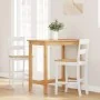 Bar stools 2 units solid white rubber wood by , Kitchen stools - Ref: Foro24-4102560, Price: 134,76 €, Discount: %